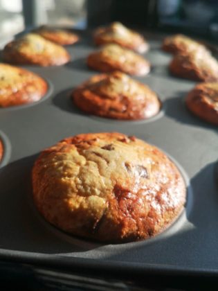 banana prorein muffins